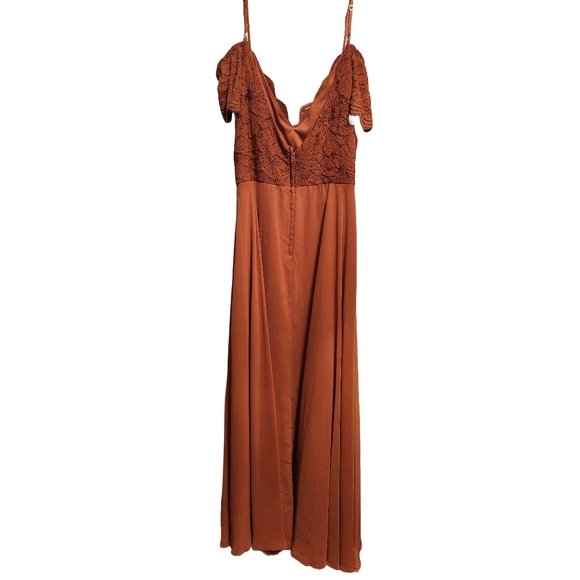 David's Bridal long Bridesmaid Dress - Picture 2 of 9